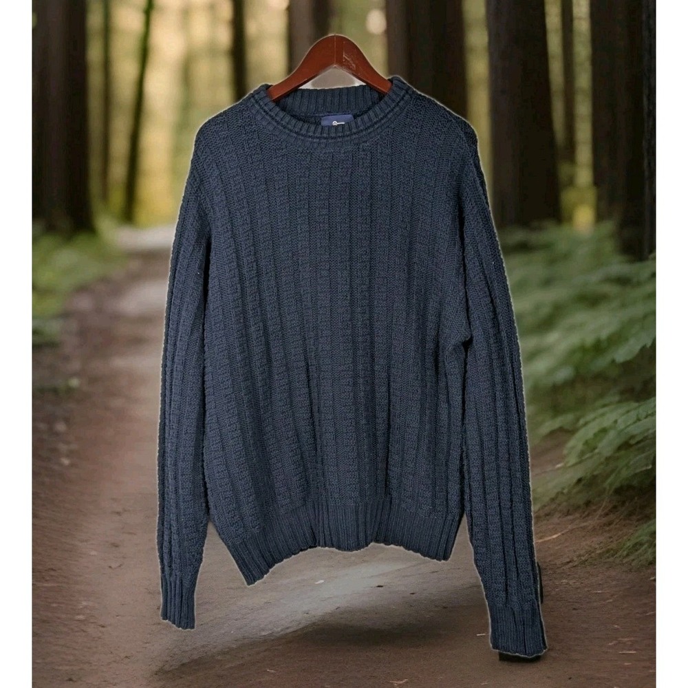 Vintage 90s Woolrich Sweater Mens L Chunky Cable Knit Fisherman Made USA 2911